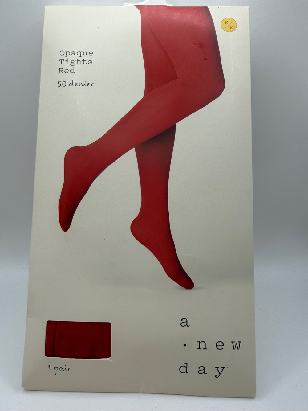 a new day Red Opaque Tights‎ 50 denier